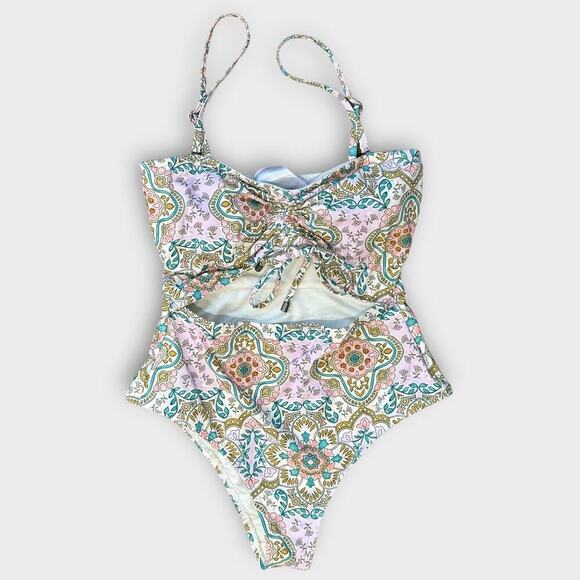 Billabong Summerside Drew Bandeau One-Piece Swimsuit Size Medium - Picture 5 of 10